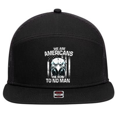 American Strong 7 Panel Mesh Trucker Snapback Hat