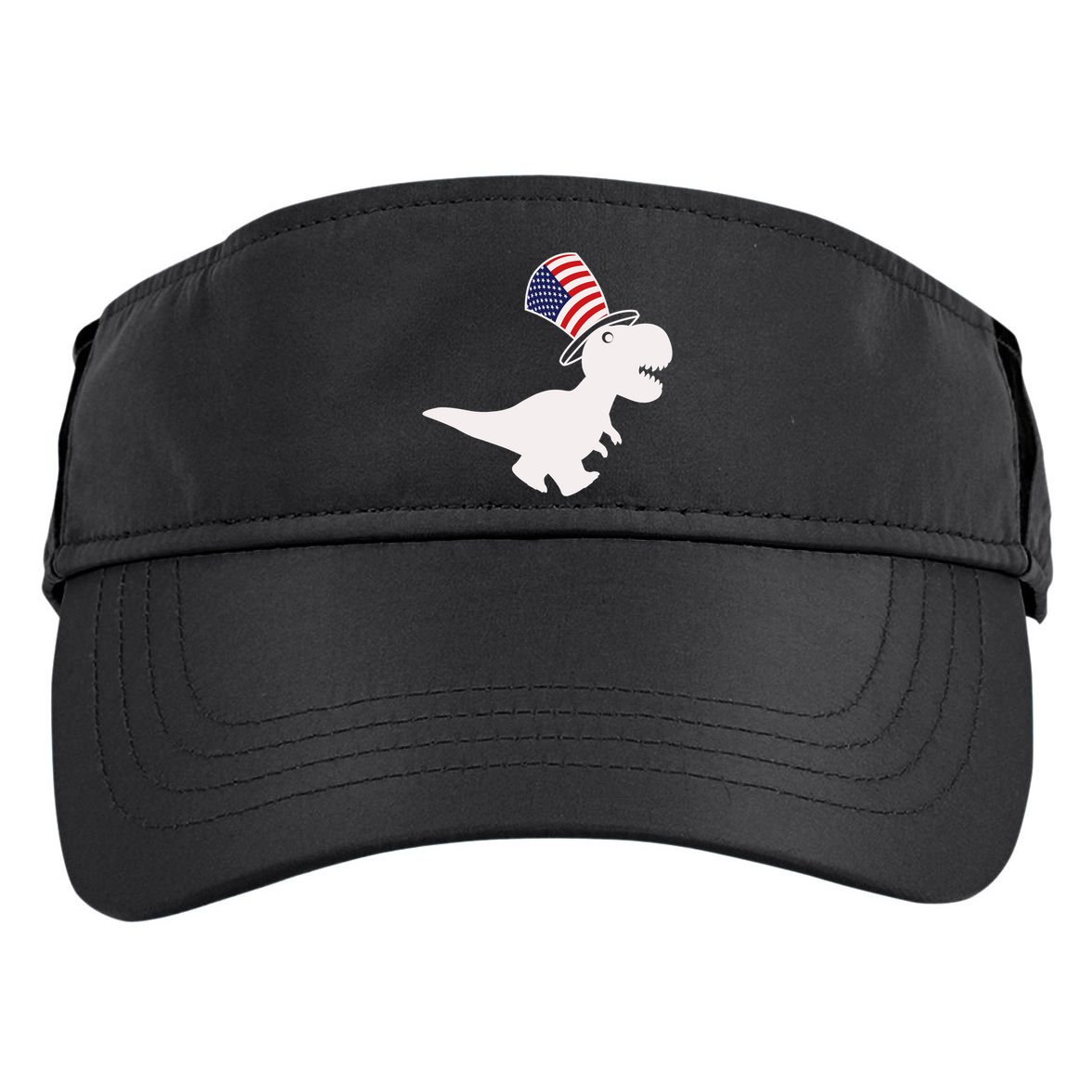 American T-Rex Dinosaur USA Flag Adult Drive Performance Visor