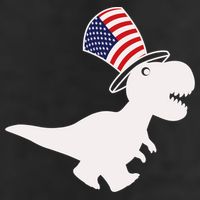 American T-Rex Dinosaur USA Flag Adult Drive Performance Visor