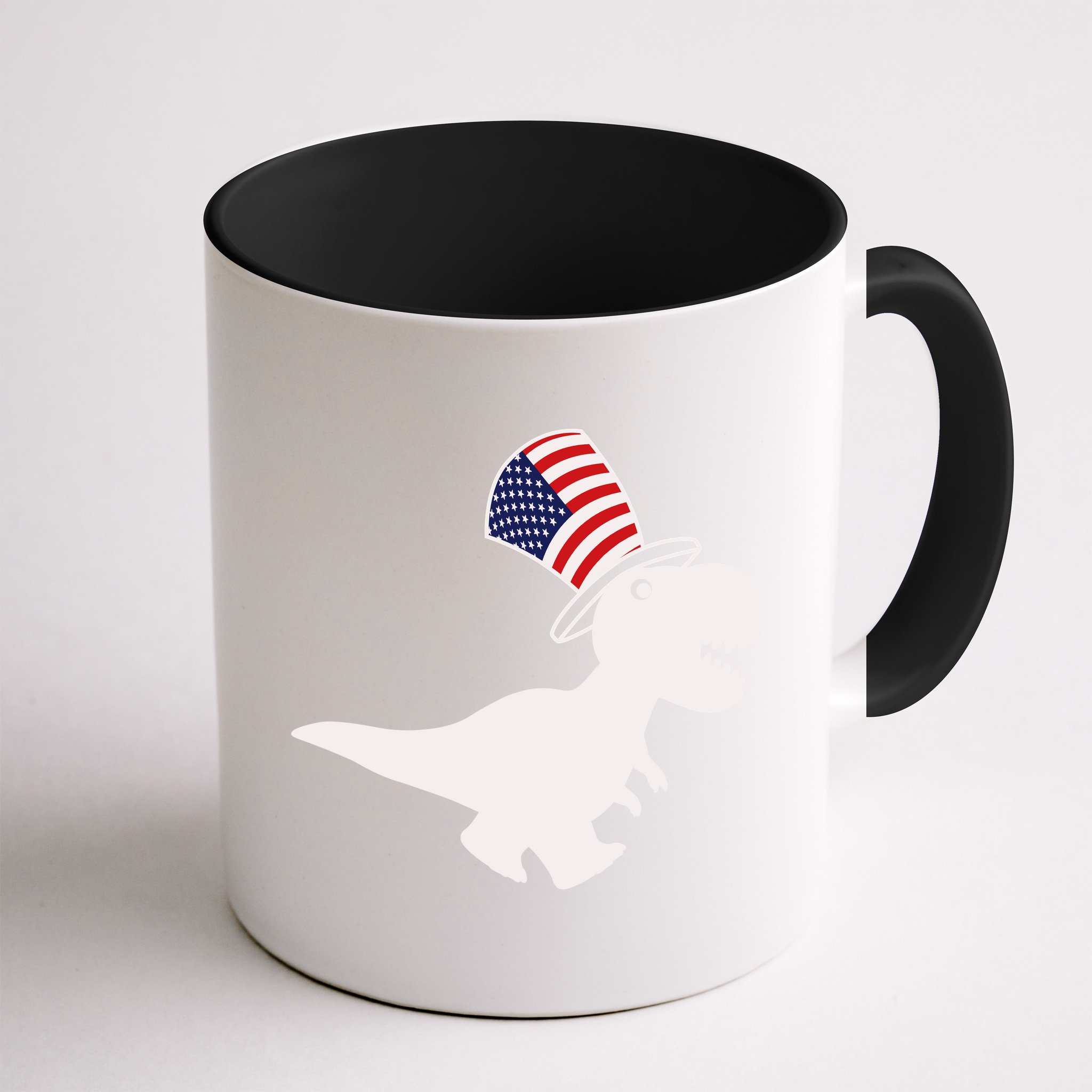 American T-Rex Dinosaur USA Flag Mug