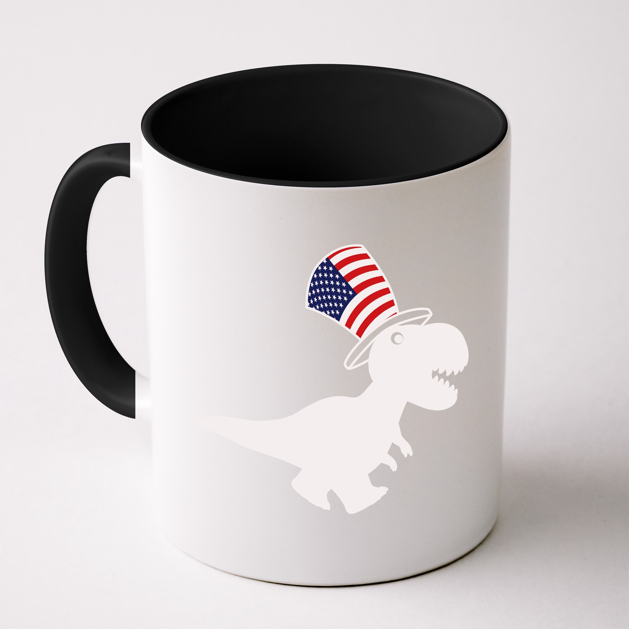 American T-Rex Dinosaur USA Flag Mug