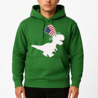 American T-Rex Dinosaur USA Flag Hoodie