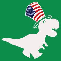 American T-Rex Dinosaur USA Flag Hoodie