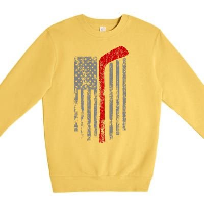 American Team Hockey USA Flag Premium Crewneck Sweatshirt