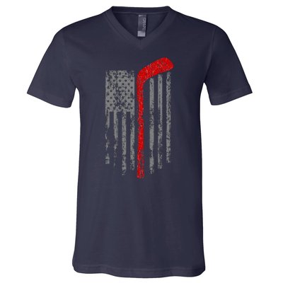 American Team Hockey USA Flag V-Neck T-Shirt