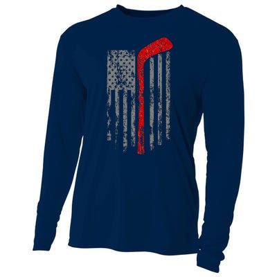 American Team Hockey USA Flag Cooling Performance Long Sleeve Crew