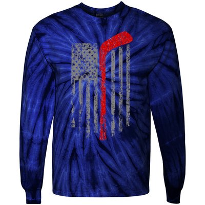 American Team Hockey USA Flag Tie-Dye Long Sleeve Shirt