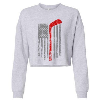 American Team Hockey USA Flag Cropped Pullover Crew