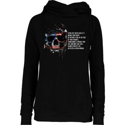 American Templar Code Womens Funnel Neck Pullover Hood