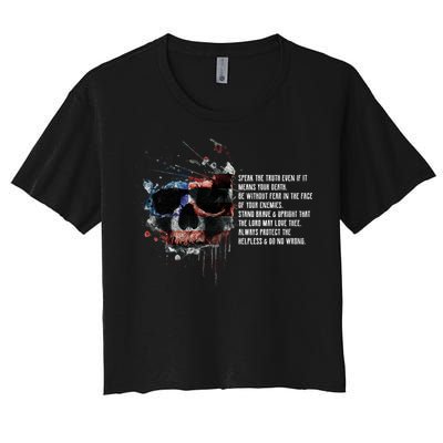 American Templar Code Women's Crop Top Tee