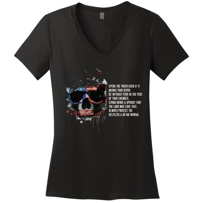 American Templar Code Women's V-Neck T-Shirt