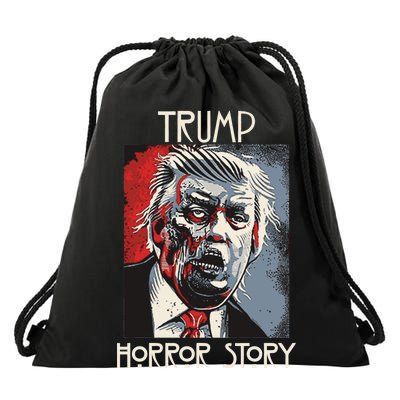 American Trump Horror Hor-ror Story 2016 Zombie Election Drawstring Bag