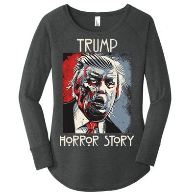 American Trump Horror Hor-ror Story 2016 Zombie Election Women's Perfect Tri Tunic Long Sleeve Shirt