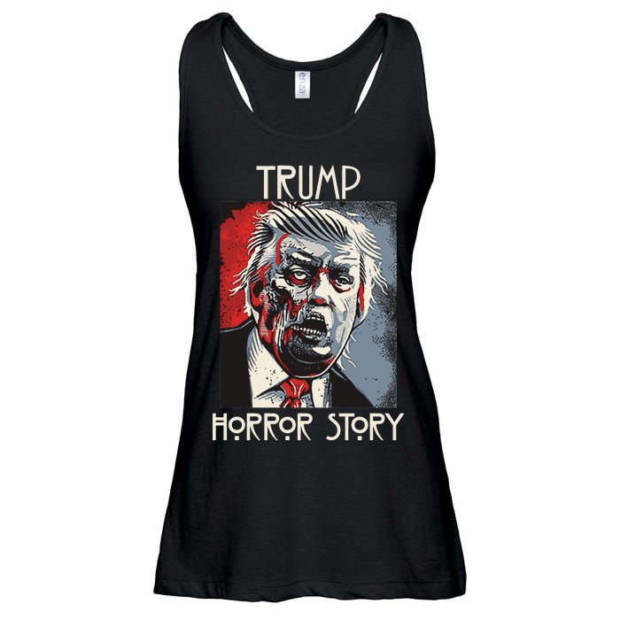 American Trump Horror Hor-ror Story 2016 Zombie Election Ladies Essential Flowy Tank