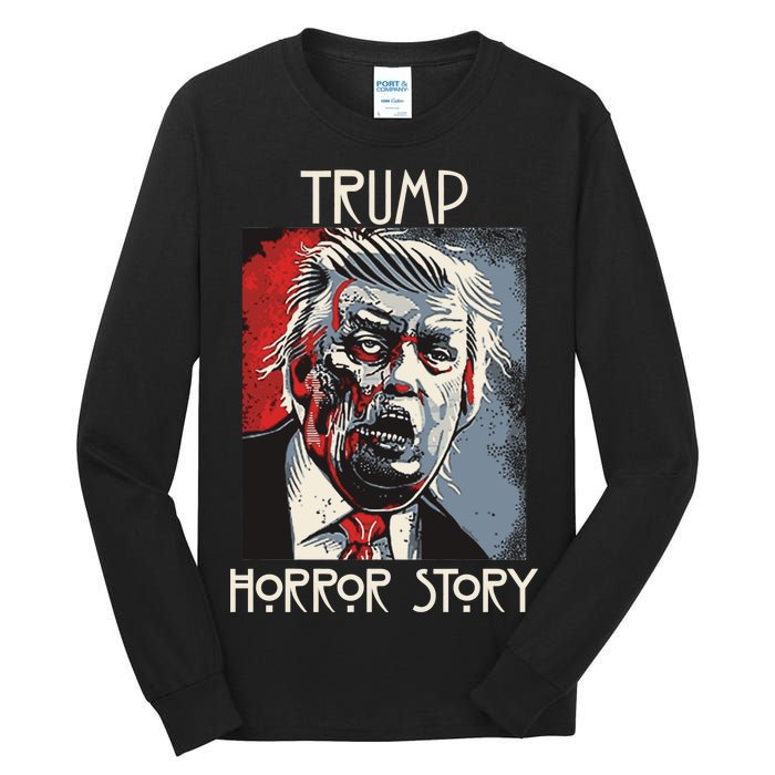 American Trump Horror Hor-ror Story 2016 Zombie Election Tall Long Sleeve T-Shirt