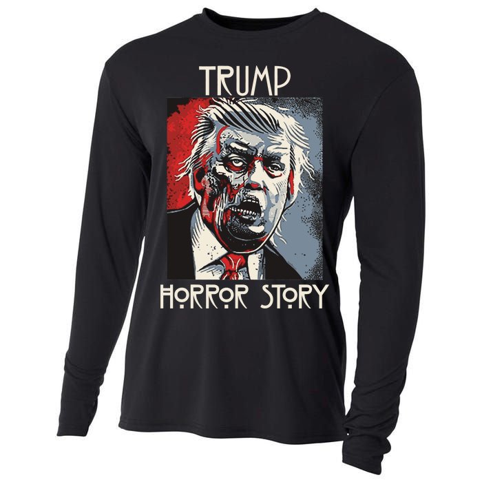 American Trump Horror Hor-ror Story 2016 Zombie Election Cooling Performance Long Sleeve Crew