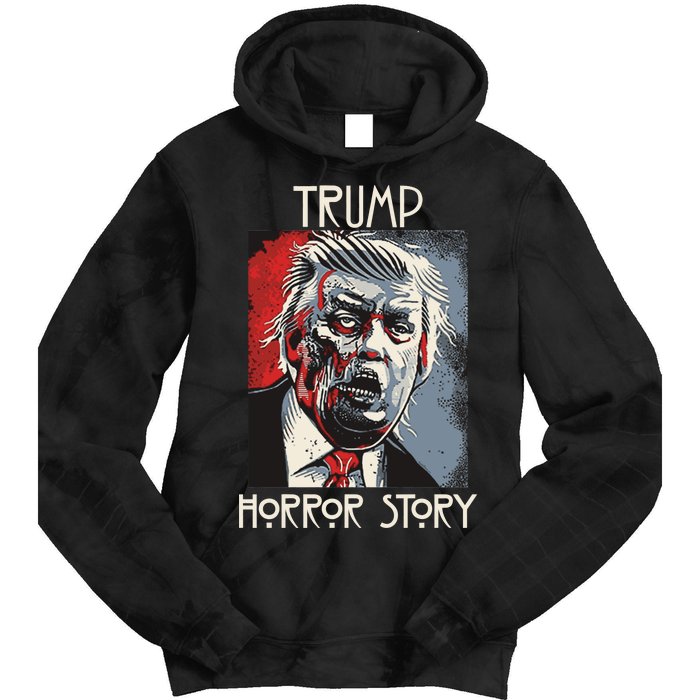 American Trump Horror Hor-ror Story 2016 Zombie Election Tie Dye Hoodie