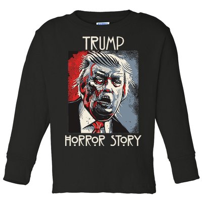 American Trump Horror Hor-ror Story 2016 Zombie Election Toddler Long Sleeve Shirt