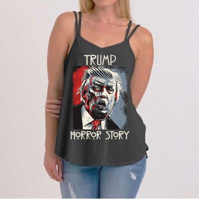 American Trump Horror Hor-ror Story 2016 Zombie Election Women's Strappy Tank