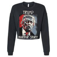 American Trump Horror Hor-ror Story 2016 Zombie Election Cropped Pullover Crew