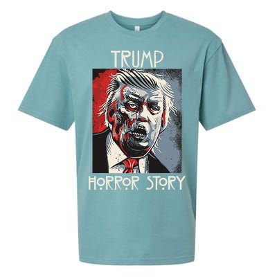 American Trump Horror Hor-ror Story 2016 Zombie Election Sueded Cloud Jersey T-Shirt