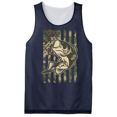 American US Camouflage Flag Bass Fishing Mesh Reversible Basketball Jersey Tank