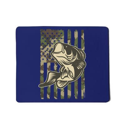 American US Camouflage Flag Bass Fishing Mousepad