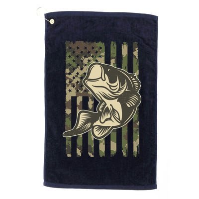 American US Camouflage Flag Bass Fishing Golf Towel