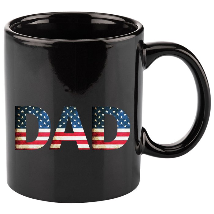 American USA Dad 11oz C Handle Ceramic Mug