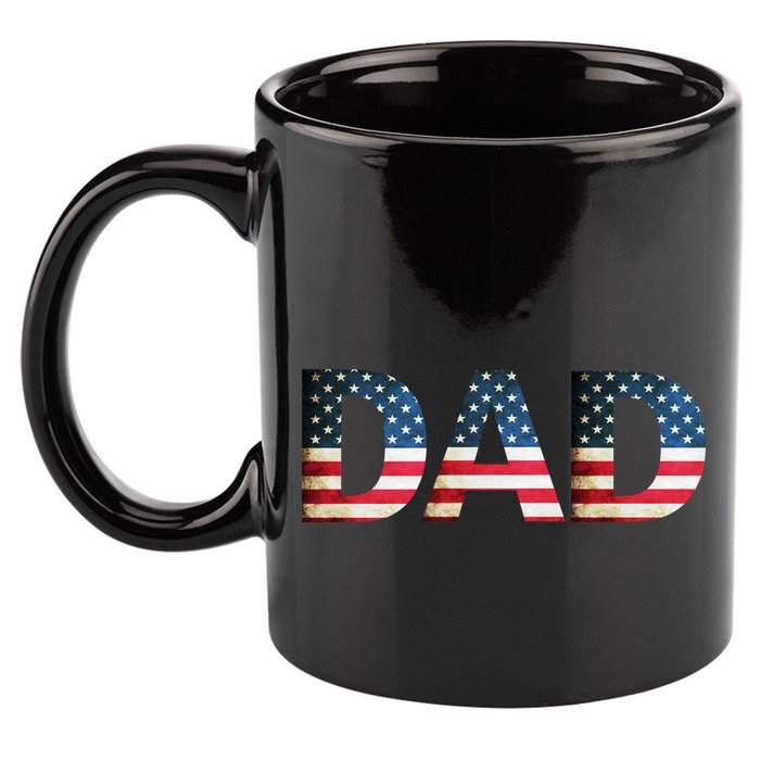 American USA Dad 11oz C Handle Ceramic Mug