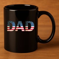 American USA Dad 11oz C Handle Ceramic Mug
