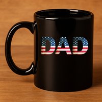American USA Dad 11oz C Handle Ceramic Mug