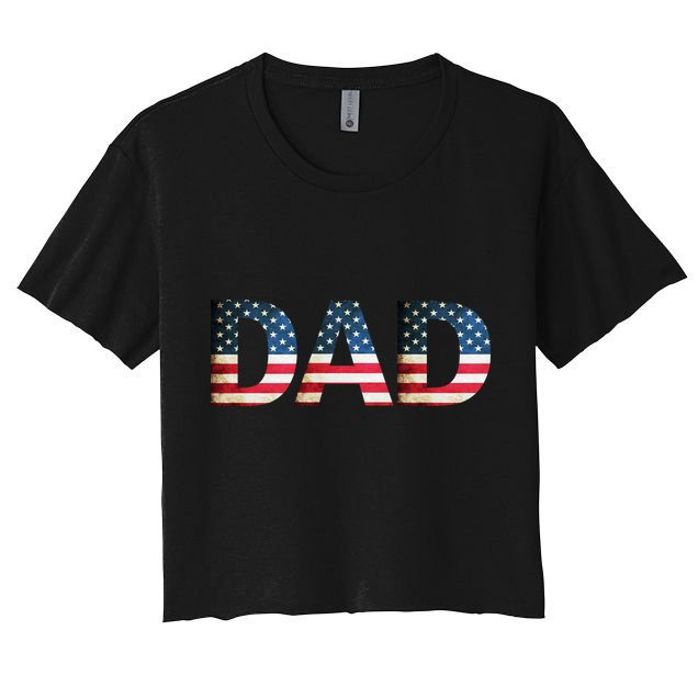 American USA Dad Crop Top