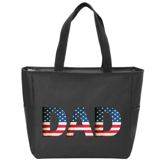 American USA Dad Zip Tote Bag