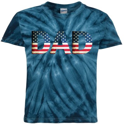 American USA Dad Kids Tie-Dye T-Shirt