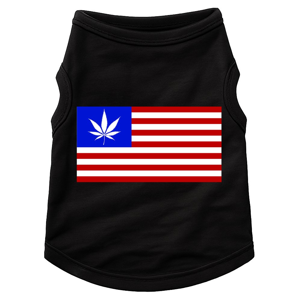 American USA Weed Flag Doggie Tank