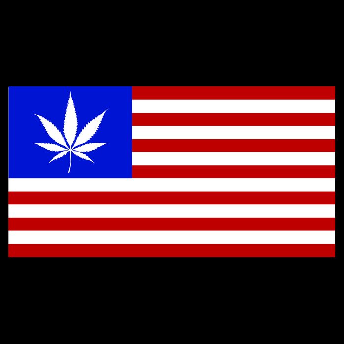 American USA Weed Flag Performance Shirt