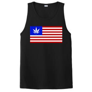 American USA Weed Flag PosiCharge Competitor Tank