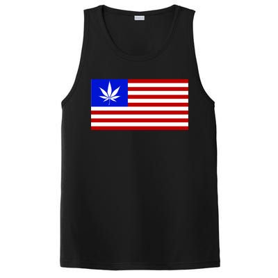 American USA Weed Flag PosiCharge Competitor Tank