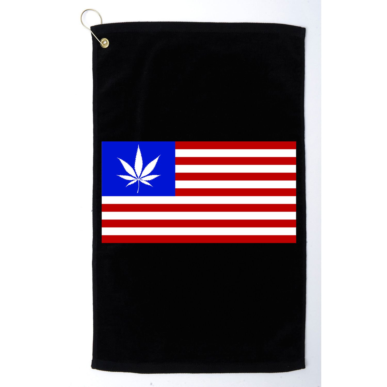 American USA Weed Flag Golf Towel
