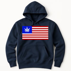 American USA Weed Flag Hoodie