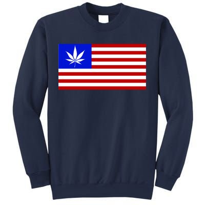 American USA Weed Flag Sweatshirt