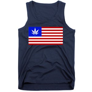 American USA Weed Flag Tank Top