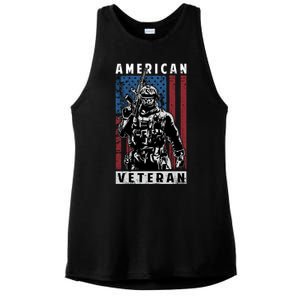 American Veteran Ladies PosiCharge Tri-Blend Wicking Tank