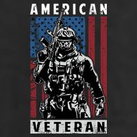American Veteran 7 Panel Mesh Trucker Snapback Hat