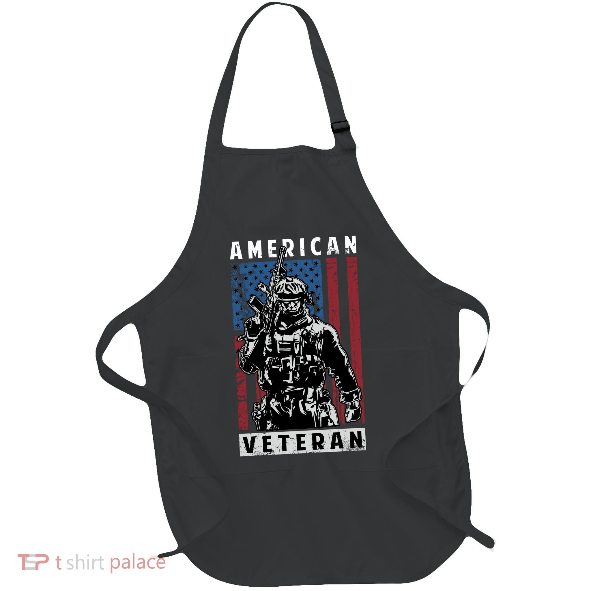 American Veteran Full-Length Apron With Pockets