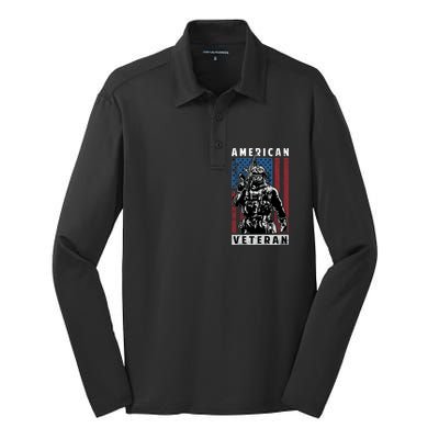 American Veteran Silk Touch Performance Long Sleeve Polo