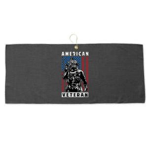 American Veteran Large Microfiber Waffle Golf Towel