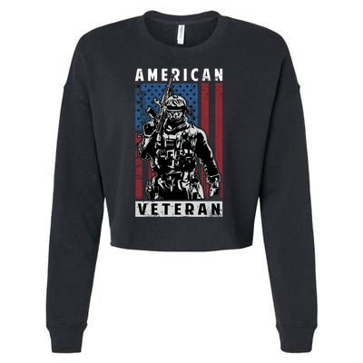 American Veteran Cropped Pullover Crew