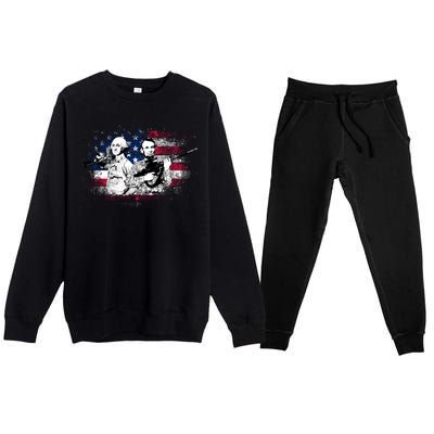 American Washington Lincoln Soldiers Premium Crewneck Sweatsuit Set